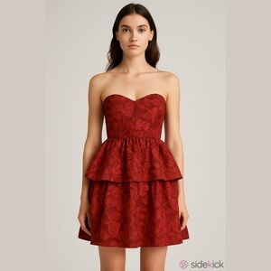 Altar’d State Red Strapless Dress